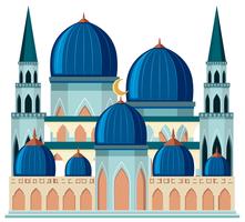 A beautiful blue mosque vector