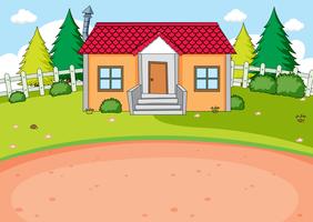 Simple house design background vector