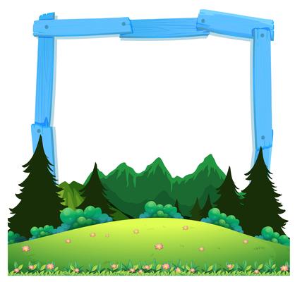 A wooden nature frame