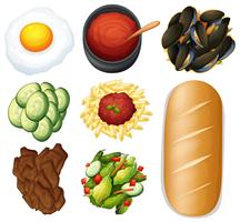 Food and Vegetable on White Background vector