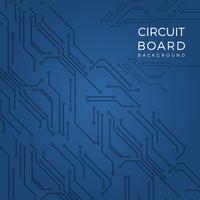 Flat Modern Blue Printed Circuit Board Vector Background