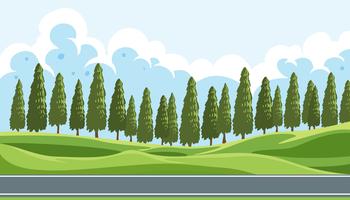 A beautiful nature landscape vector