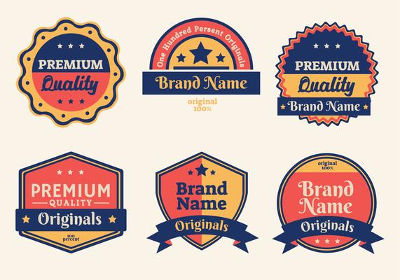 Retro Label Vector Pack