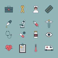 Outlined Healthcare Icons vector