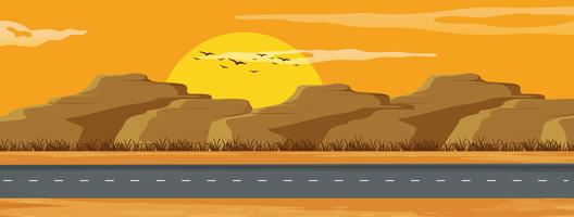 An arizona road landscape vector