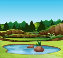 A beautiful nature landscape vector