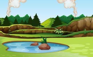 Green nature view landscape vector