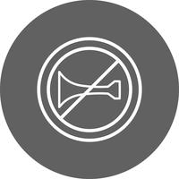 Vector Audible warning devices prohibited Icon