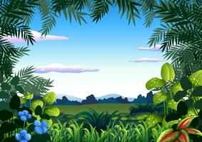 A jungle theme template vector