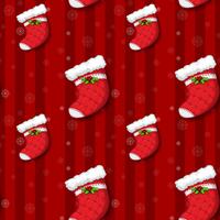 A seamless design with christmas stockings vector