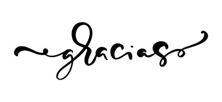 Gracias letras escritas a mano vector