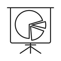 Pie Chart SEO Line Icons vector