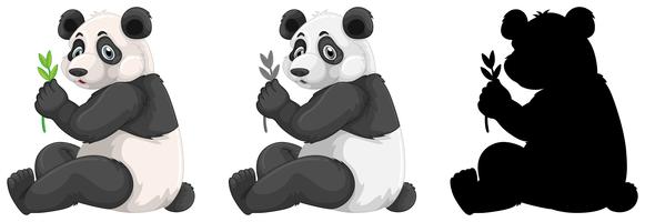 Set of panda character