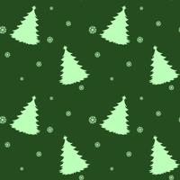 A seamless green template for christmas with pine trees vector