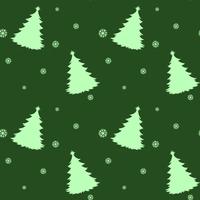 A seamless green template for christmas with pine trees vector