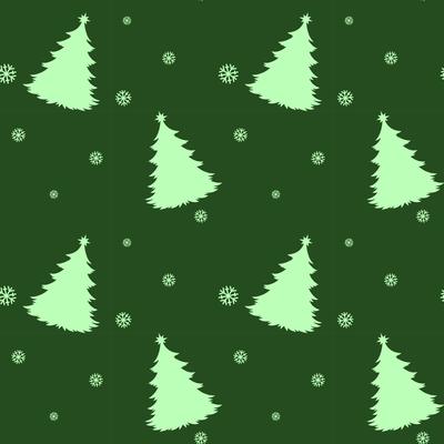 A seamless green template for christmas with pine trees