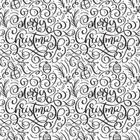 Seamless pattern for Christmas on a white background with flourish vector xmas elements of calligraphy. Beautiful pattern for a luxurious gift wrapping paper, t-shirts, greeting cards