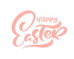 Calligraphic Happy Easter text vector
