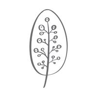 Silueta del icono del vector del árbol de navidad. Símbolo de contorno simple. Aislado en blanco web sign kit de abeto estilizado. Handdraw imagen de dibujos animados escandinavos