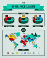 Vector conjunto de elementos de infografía