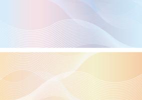 Rectangle background set with wavy patterns.  vector