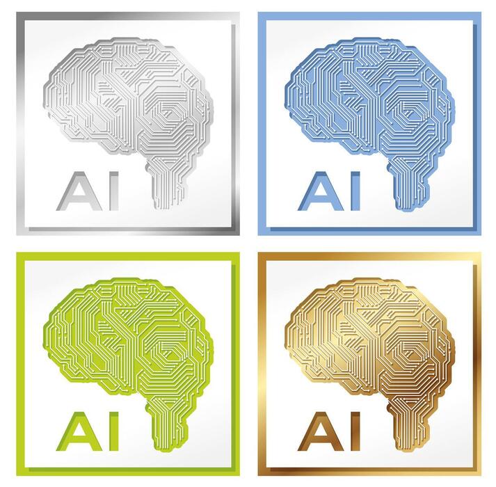Artificial Intelligence Concept Vector Art, Icons, and Graphics for ...