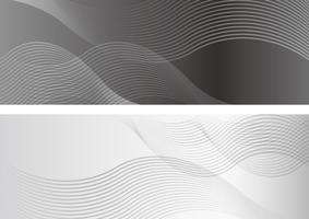 Rectangle background set with wavy patterns.  vector