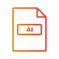 Icono de vector de AI