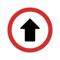 Vector Go straight ahead Icon