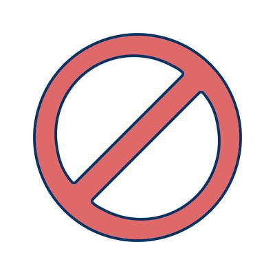 Forbidden symbol icon Royalty Free Vector Image