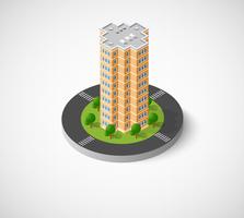 Computer internet icon isometric 3D landscape of vector
