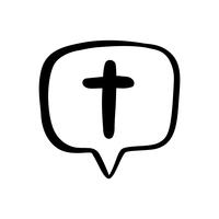Ilustración vectorial de logotipo cristiano vector