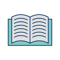 icono de vector de libro abierto