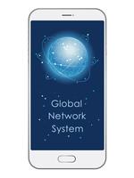 Global network system concept illustration with text spce. vector