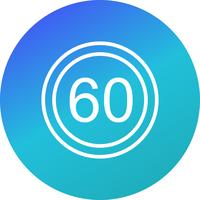 Vector Speed limit 60 Icon