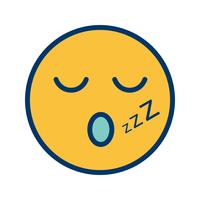 Sleep Emoji Vector Icon