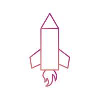 Pencil Rocket Vector Icon