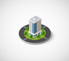  Isometric 3D city vector