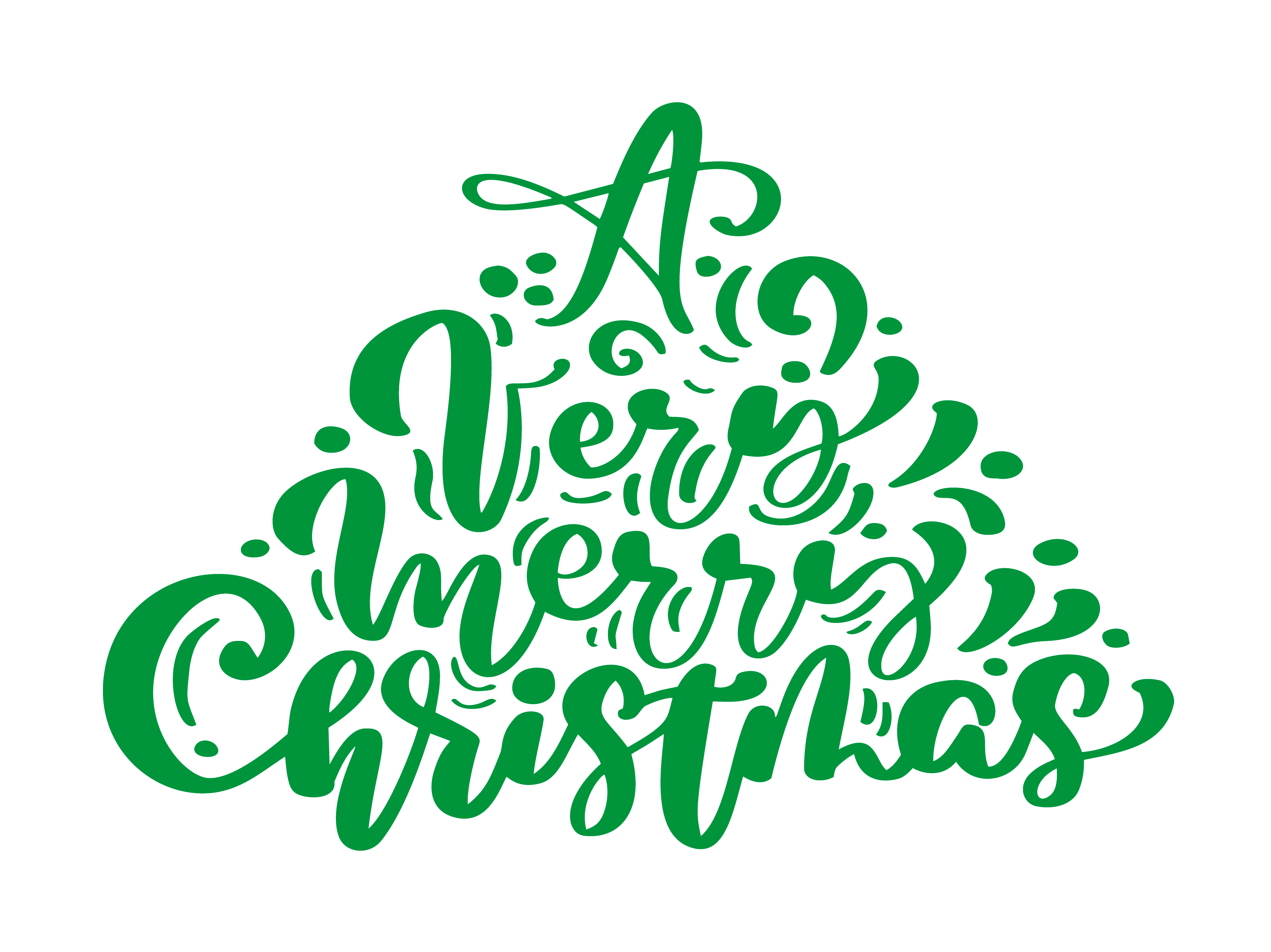 Download A Very Merry Christmas Green Vintage Calligraphy Lettering Vector Text In Form Of Fir Tree For Art Template Design List Page Mockup Brochure Style Banner Idea Cover Booklet Print Flyer Poster SVG Cut Files