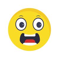 icono de vector emoji asustado