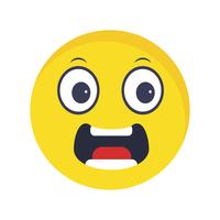 Scared Emoji Vector Icon