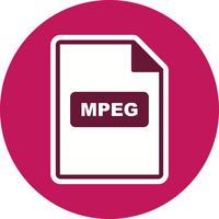 icono de vector mpeg