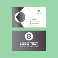 Light Black Business Card vector