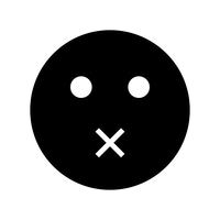 Mute Emoji Vector Icon