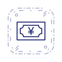 icono de vector de yen