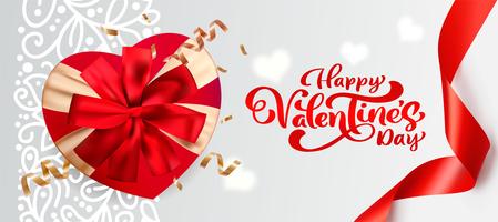 Diseño feliz del vector de la tipografía del día de tarjetas del día de San Valentín para las tarjetas de felicitación y el cartel. Texto del vector de la tarjeta del día de San Valentín en un fondo rojo de los días de fiesta. Plantilla de diseño celebrac
