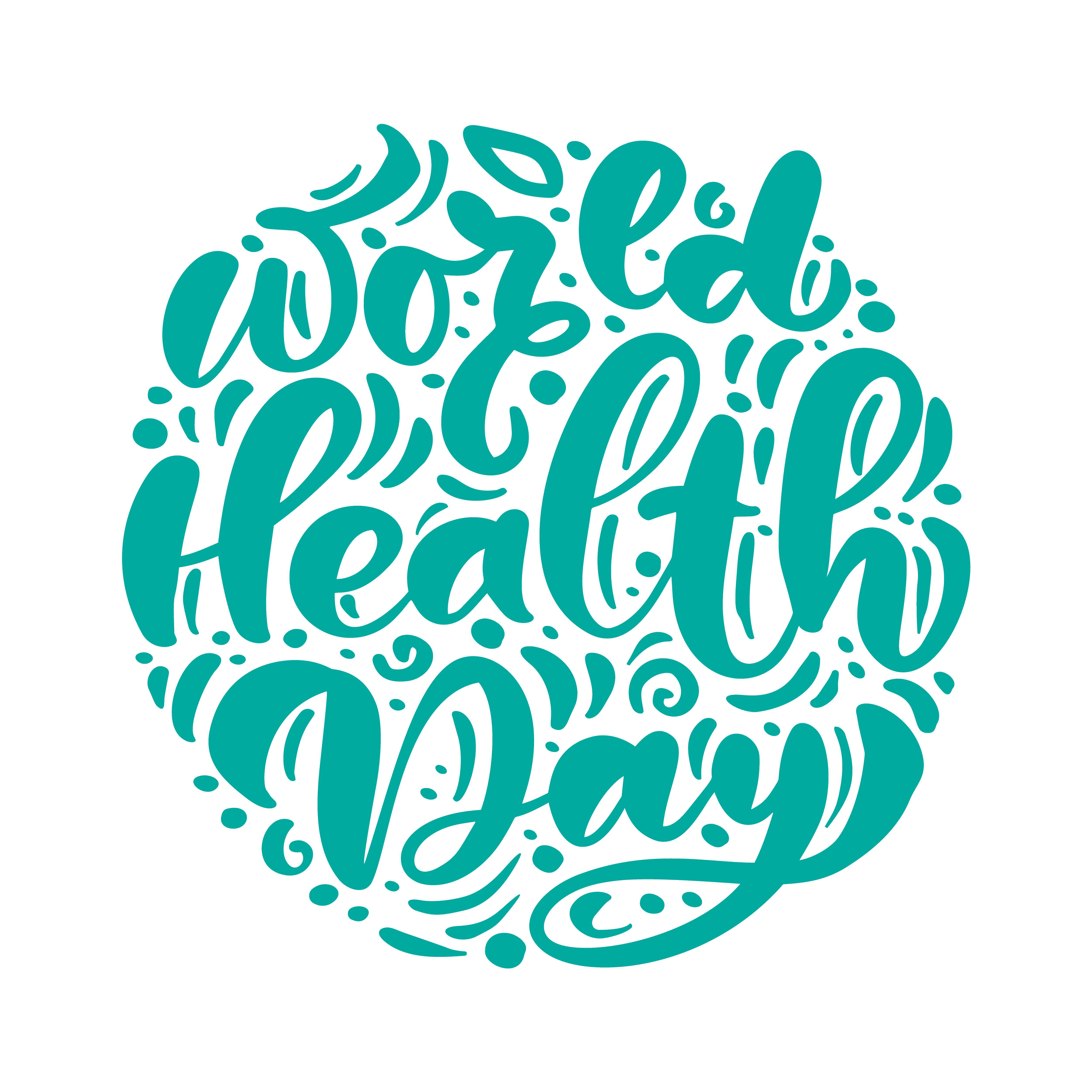 Calligraphy Lettering Vector Text World Health Day Scandinavian