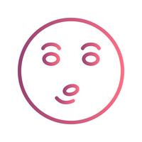 Whistle Emoji Vector Icon