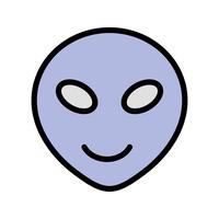 icono de vector emoji alien