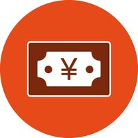 icono de vector de yen